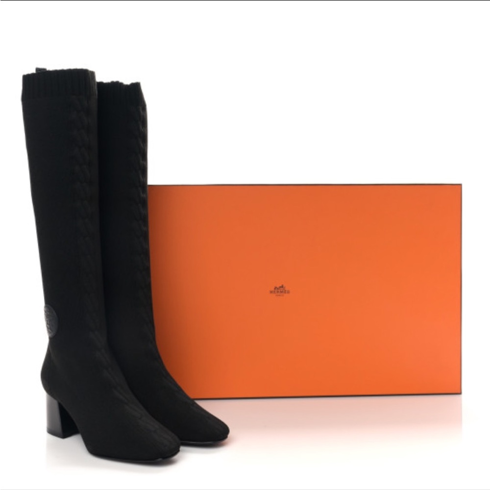 Hermes Fontaine 60 Black Boots excellent condition - Picture 2 of 15